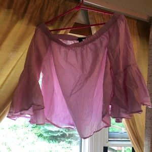 Off the shoulder striped